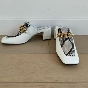 NEIL J RODGERS - SNAKE BLACK AND WHITE LAURA LOAFER SIZE 36